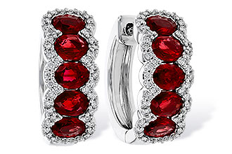 A292-79268: EARRINGS 2.20 TW RUBY 2.45 TGW