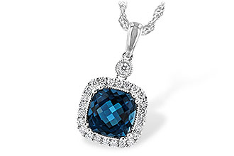 B207-28277: NECK 1.63 LONDON BLUE TOPAZ 1.80 TGW (7MM LBT)