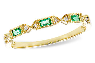 C291-81931: LDS WED RG .10 EMERALD .12 TGW