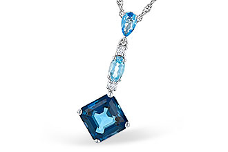 G290-93767: NECK 2.95 TW BLUE TOPAZ 3.00 TGW