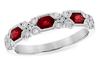 K290-94649: LDS WED RG .74 RUBY 1.00 TGW (4x3MM RUBY)