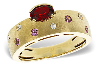 K292-79249: LDS RG .58 MULTI CLR (GAR & PINK SAPP) .66 TGW