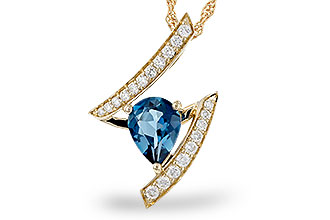 L292-73758: NECK 1.04 LONDON BLUE TOPAZ 1.23 TGW (8x6MM)